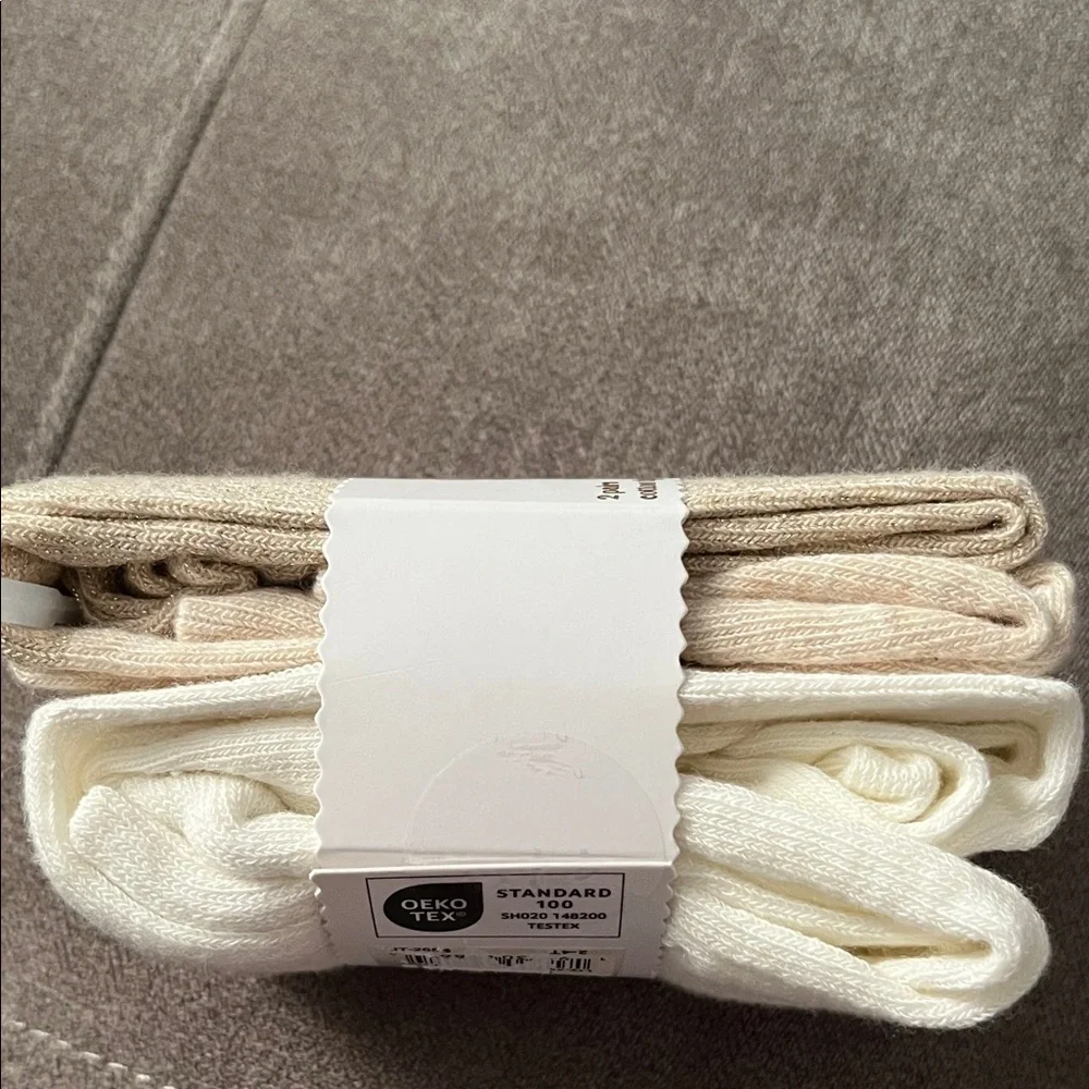 Capelli of New York Cream Cotton Blend Tights